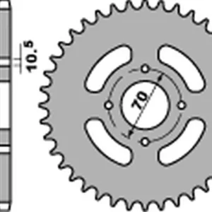 Akční Cena PBR rozeta 4304 41 C45 HONDA CBR 125R '04-'10 (JTR1206.41) (ŁAŃC. 520) (STD.-1) (MADE IN ITALY)